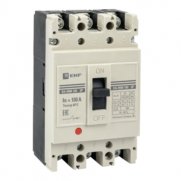 Выключатель автоматический EKF ВА-99M 100/100А 3P 35кА