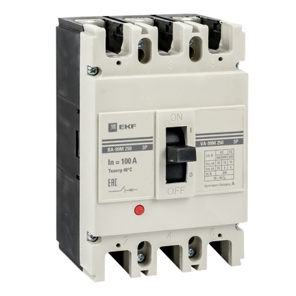 Выключатель автоматический EKF ВА-99M 250/100А 3P 35кА