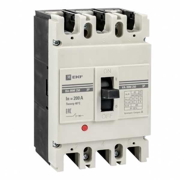 Выключатель автоматический EKF ВА-99M 250/200А 3P 35кА