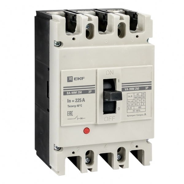 Выключатель автоматический EKF ВА-99M 250/225А 3P 35кА