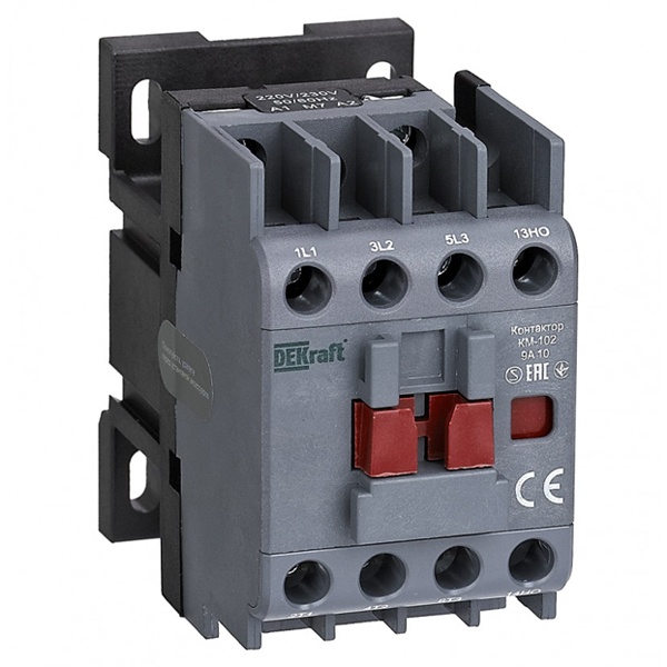 Контактор DEKraft КМ-102 9А 1НО 220/230В АС3 АС4