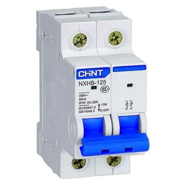 Рубильник модульный Chint NXHB-125 63А 2P (выключатель нагрузки)