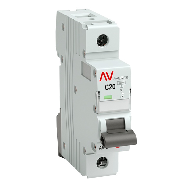Выключатель автоматический EKF AVERES AV-6 20A (C) 1P однофазный 6kA