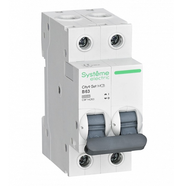 Автоматический выключатель SE City9 Set 63А В 2П 4,5кА (автомат электрический)