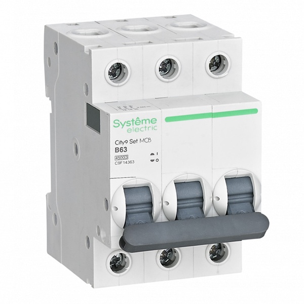 Автоматический выключатель SE City9 Set 63А В 3П 4,5кА (автомат электрический)