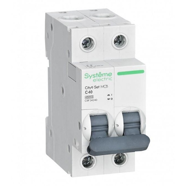 Автоматический выключатель SE City9 Set 40А С 2П 4,5кА (автомат электрический)