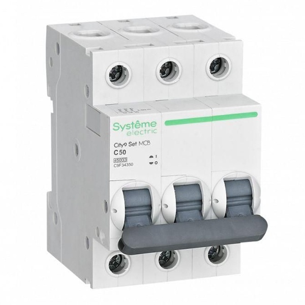 Автоматический выключатель SE City9 Set 50А С 3П 4,5кА (автомат электрический)