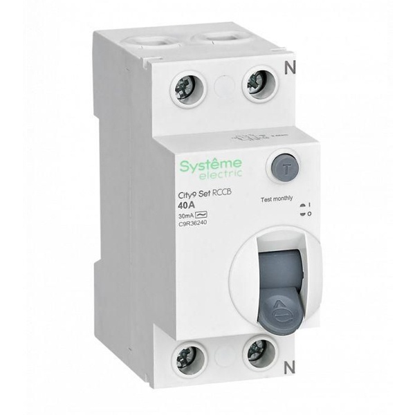 УЗО SE City9 Set электромеханическое 40А 30мА тип AC 2П (ВДТ)