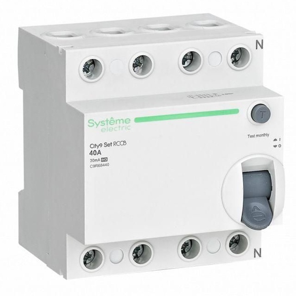 УЗО SE City9 Set электромеханическое 40А 30мА тип A 4П (ВДТ)