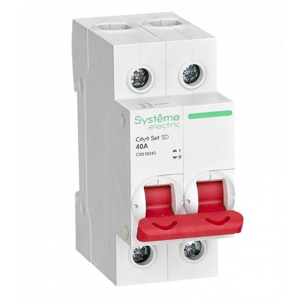 Рубильник SE City9 Set модульный 40А 2P (выключатель нагрузки)