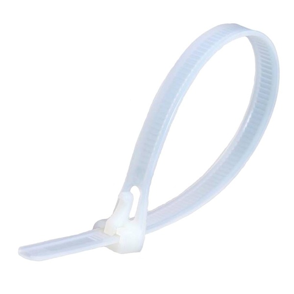 Кабельная стяжка Fortisflex КСР стандартная 7,5х300 мм белая [упаковка 100шт]