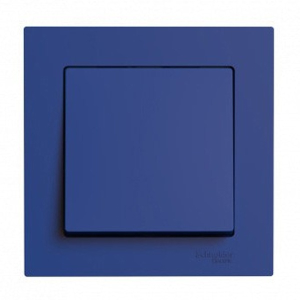 Одноклавишный выключатель в сборе SE AtlasDesign 10A, аквамарин [уп 5 шт]