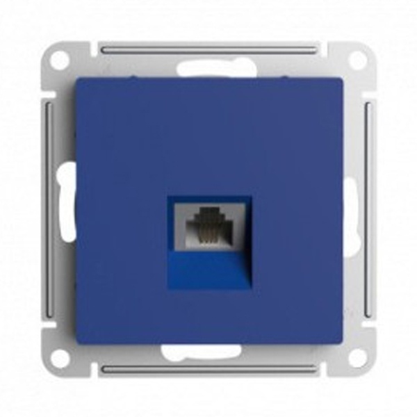 Розетка телефонная SE AtlasDesign RJ11, аквамарин [уп 5 шт]