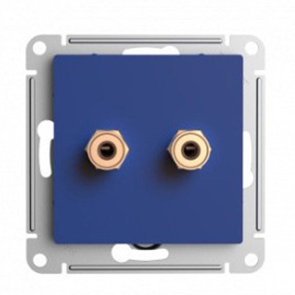 Аудиорозетка двойная SE AtlasDesign, аквамарин [уп 5 шт]