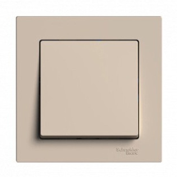 Одноклавишный выключатель в сборе SE AtlasDesign 10A, песочный [уп 5 шт]