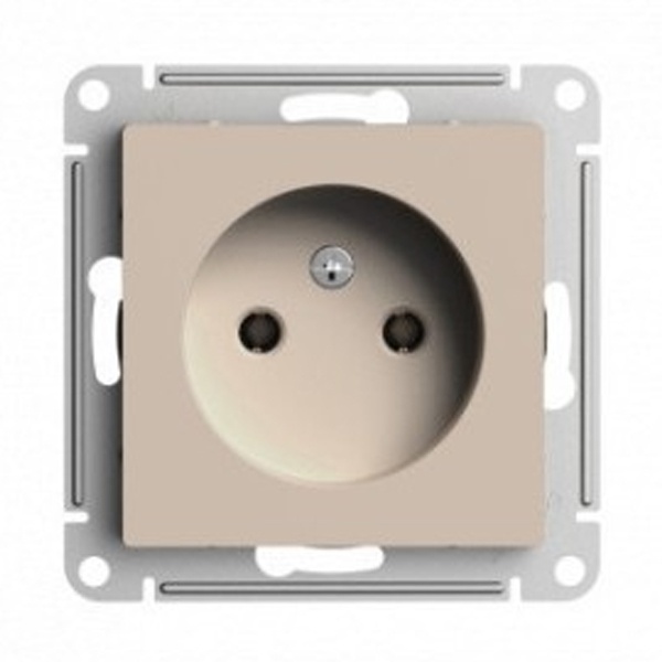 Розетка без заземления SE AtlasDesign 16А, песочный [уп 5 шт]