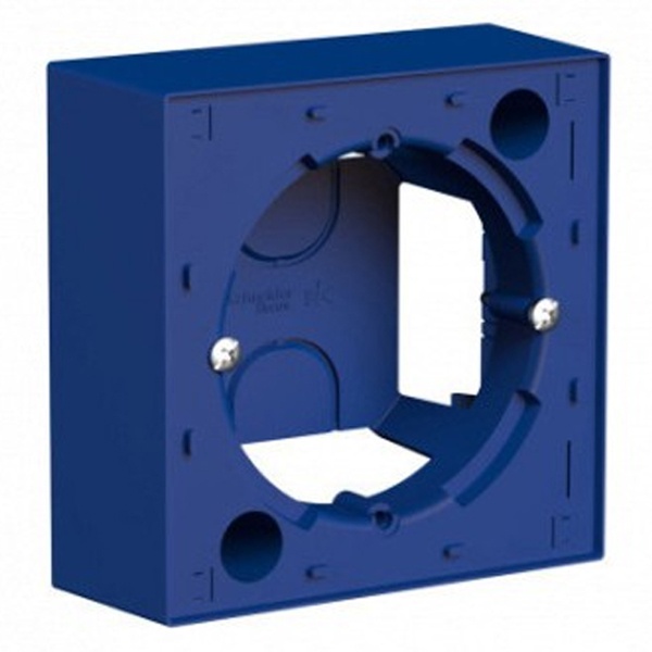 Коробка 1 пост для накладного монтажа SE AtlasDesign, аквамарин [уп 5 шт]