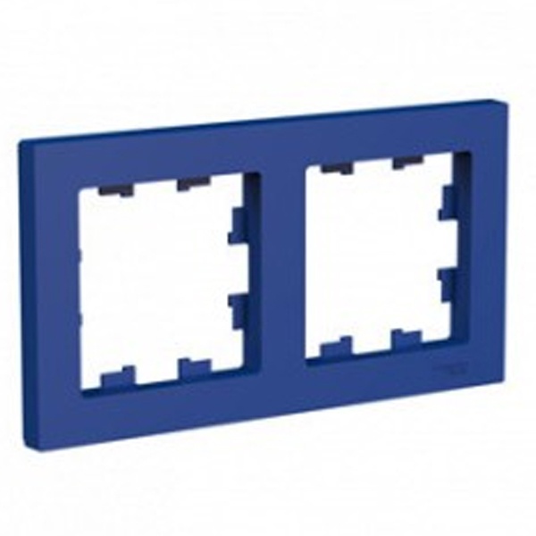 Рамка SE AtlasDesign 2 поста универсальная, аквамарин [уп 5 шт]