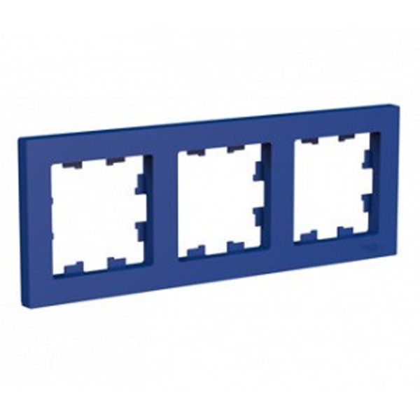 Рамка SE AtlasDesign 3 поста универсальная, аквамарин [уп 5 шт]