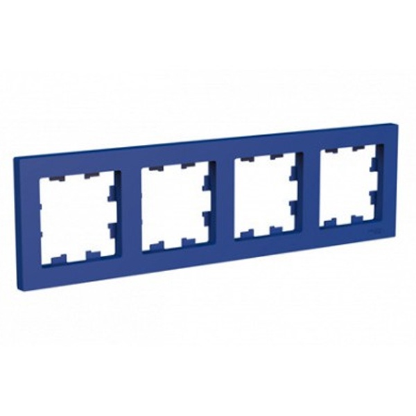 Рамка SE AtlasDesign 4 поста универсальная, аквамарин [уп 5 шт]