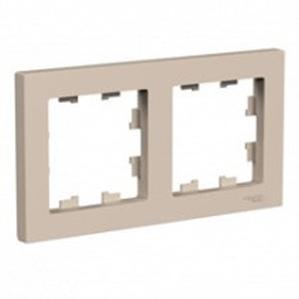 Рамка SE AtlasDesign 2 поста универсальная, песочный [уп 5 шт]