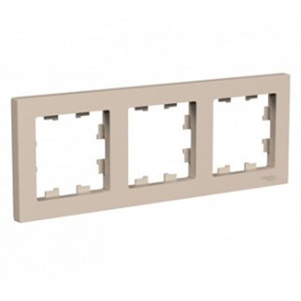 Рамка SE AtlasDesign 3 поста универсальная, песочный [уп 5 шт]