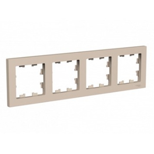Рамка SE AtlasDesign 4 поста универсальная, песочный [уп 5 шт]