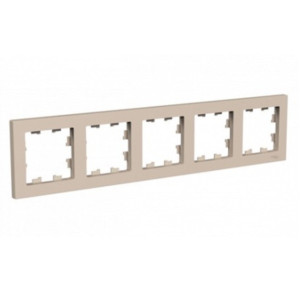 Рамка SE AtlasDesign 5 постов универсальная, песочный [уп 5 шт]