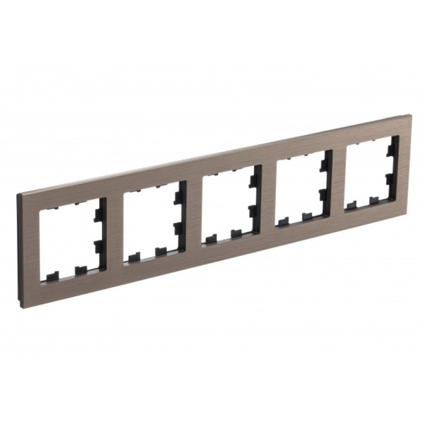 Рамка SE AtlasDesign Nature 5 постов, металл латунь