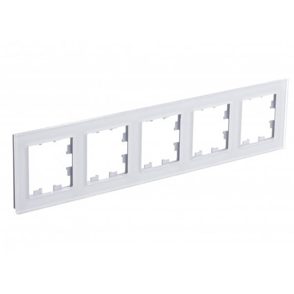 Рамка SE AtlasDesign Nature 5 постов, оргстекло белый