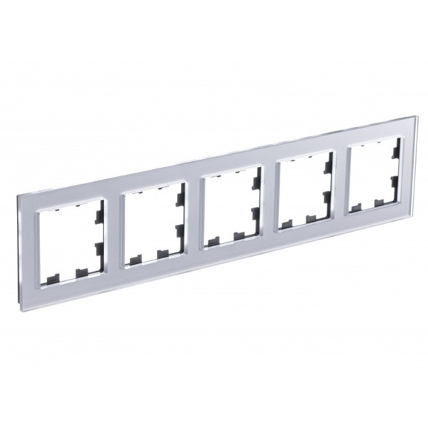 Рамка SE AtlasDesign Nature 5 постов, оргстекло алюминий