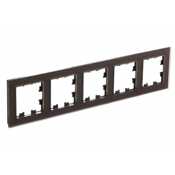 Рамка SE AtlasDesign Nature 5 постов, оргстекло мокко