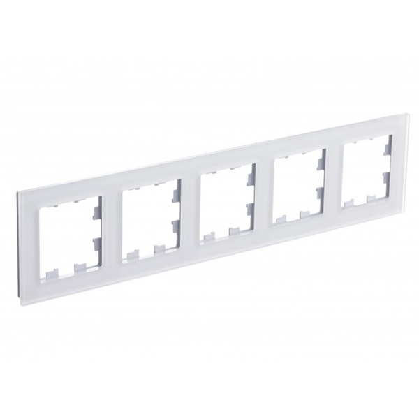 Рамка SE AtlasDesign Nature 5 постов, матовое оргстекло белый