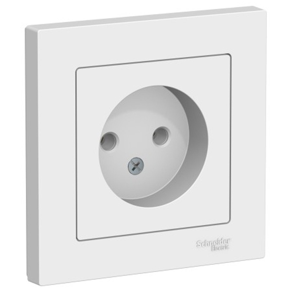 Розетка без заземления SE AtlasDesign 16А в сборе, белый [уп 20 шт]