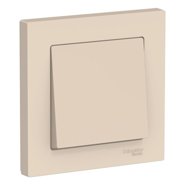 Одноклавишный выключатель SE AtlasDesign 10A в сборе, бежевый [уп 20 шт]
