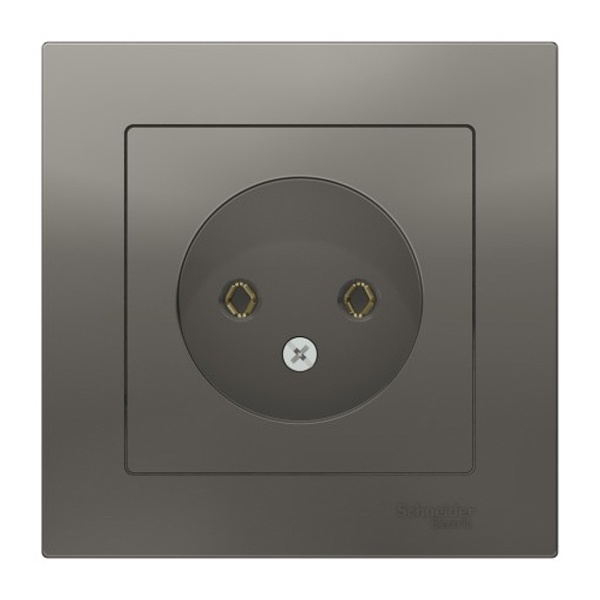 Розетка без заземления SE AtlasDesign 16А в сборе, сталь [уп 5 шт]