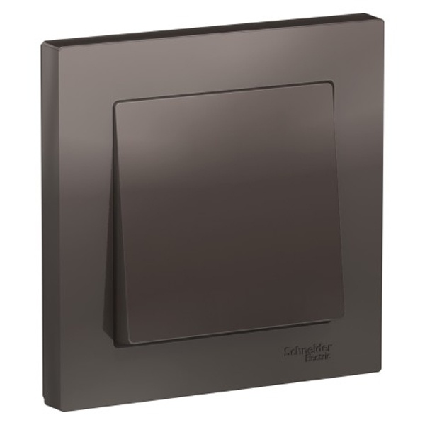 Одноклавишный выключатель SE AtlasDesign 10A в сборе, мокко [уп 10 шт]