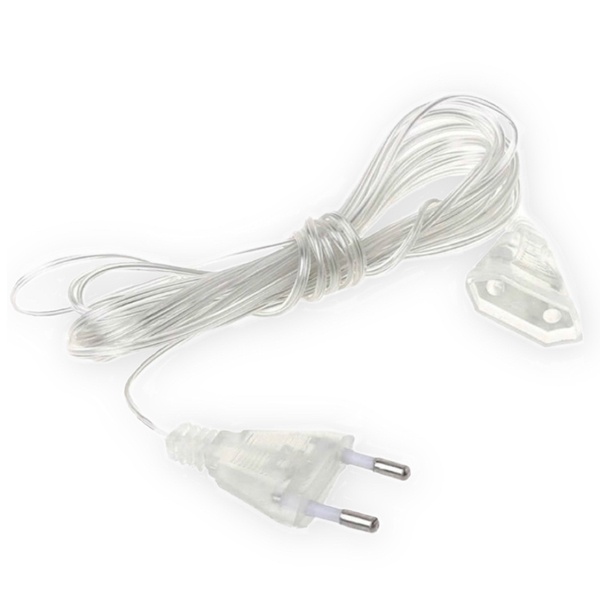 Удлинитель для домашних гирлянд 3 м прозрачный ПВХ IP20