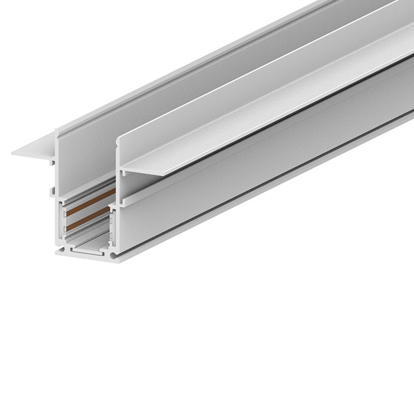 Шинопровод для низковольтных трековых светильников, белый, 1м, встраиваемый CABM1001