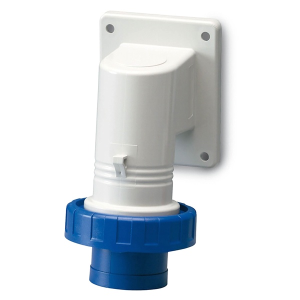 Вилка панельная с наклоном DKC 16А 2P+E 250В IP67