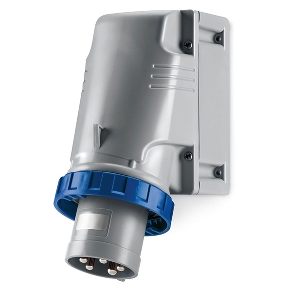 Вилка настенная DKC 63А 2P+E 250В IP67