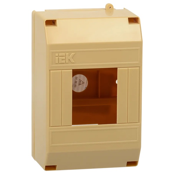 Бокс пластиковый накладной без двери ИЭК KREPTA 3 КМПн 1/4 4 модуля сосна