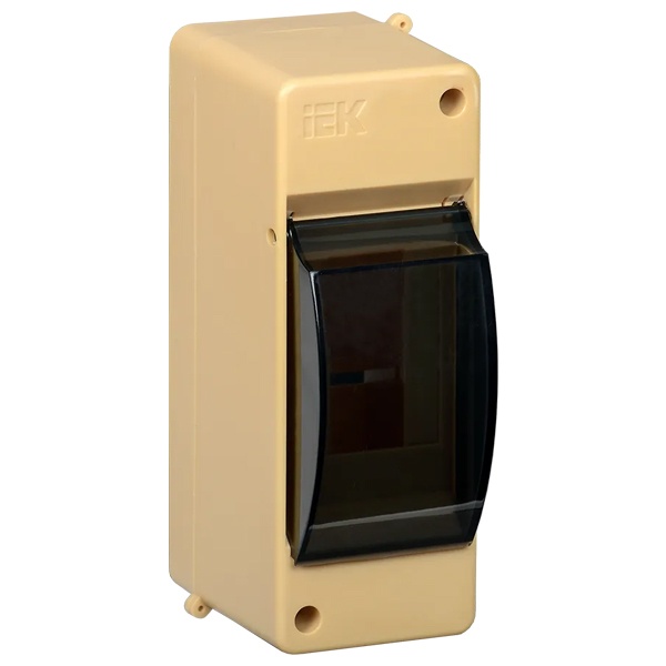 Бокс пластиковый накладной с прозрачной крышкой ИЭК KREPTA 3 КМПн 2/2 2 модуля сосна