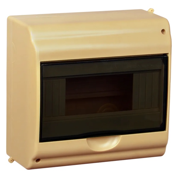 Бокс пластиковый накладной с прозрачной крышкой ИЭК KREPTA 3 КМПн 2/9-2 9 модуля шина сосна