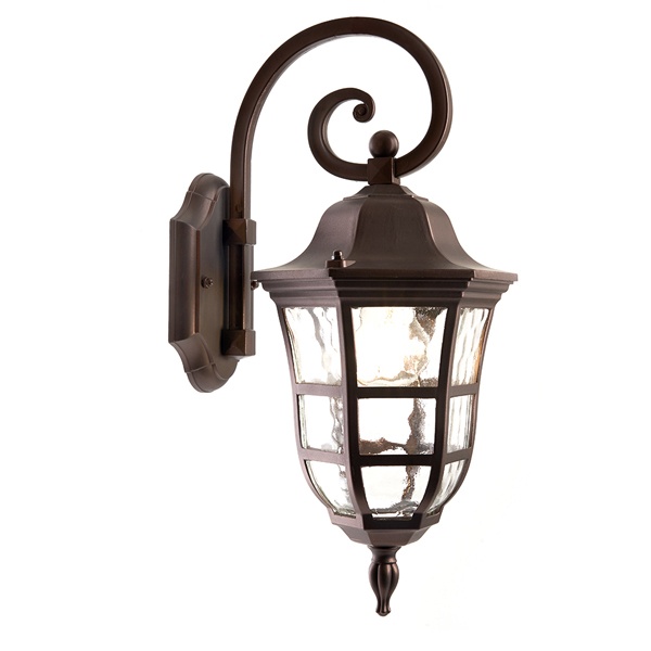 Светильник садово-парковый Варшава Feron PL691 60W E27 230V IP44 коричневый на стену вниз