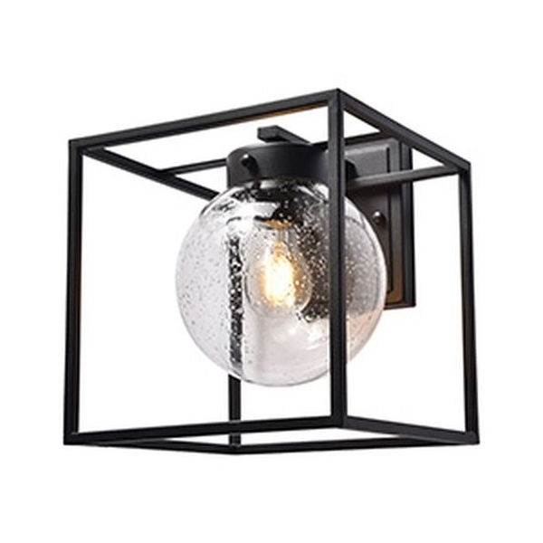 Светильник садово-парковый Прованс Feron PL711 60W E27 230V IP44 черный квадрат на стену вниз