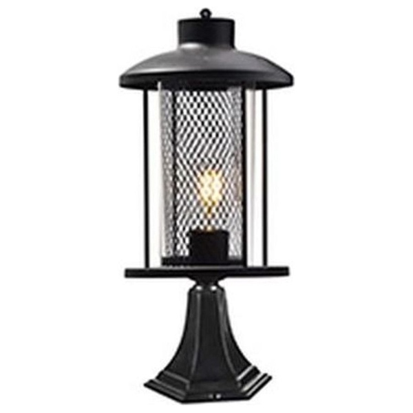 Светильник садово-парковый Бордо Feron PL724 60W E27 230V IP44 черный цилиндр на постамент