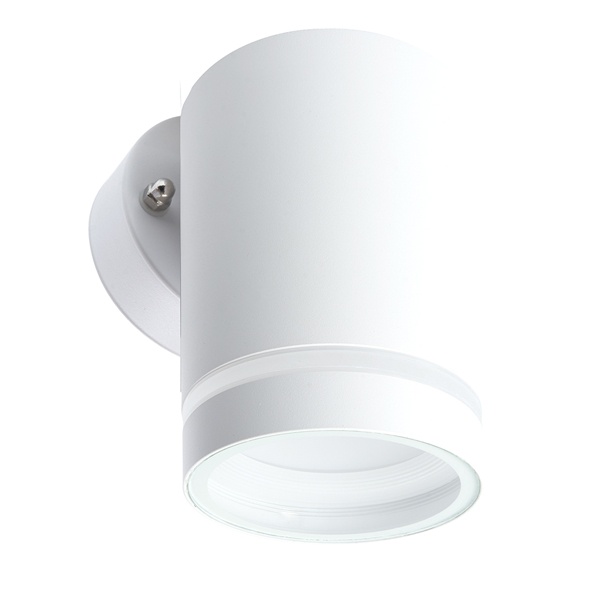 Светильник садово-парковый Рио Feron DH1001 15W GX53 230V IP54 белый цилиндр на стену