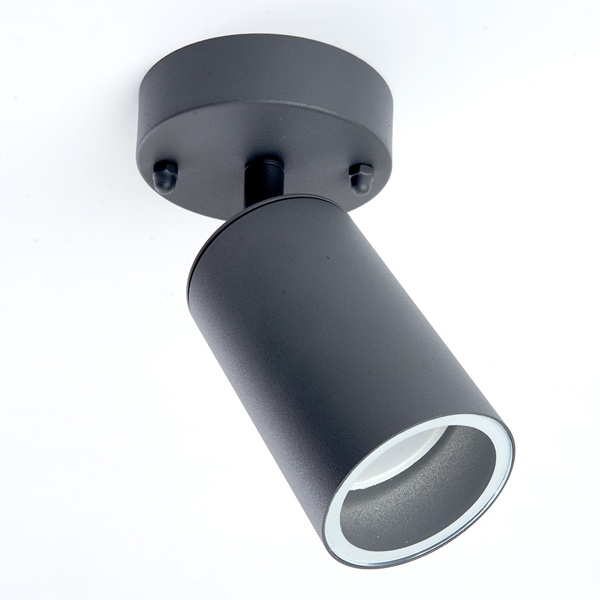 Светильник садово-парковый Бостон Feron DH1704 35W GU10 230V IP54 серый цилиндр на стену/потолок