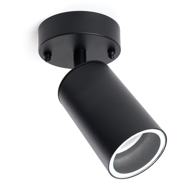 Светильник садово-парковый Бостон Feron DH1704 35W GU10 230V IP54 черный цилиндр на стену/потолок